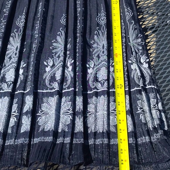 NWOT Max Edition Floral Print V-Neck Sleeveless Dress in Navy Print Size Large - Picture 11 of 14